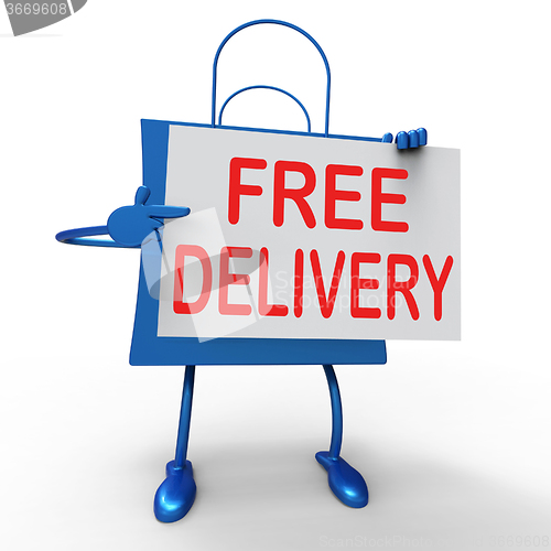 Image of Free Delivery on Bag Shows No Charge  To Deliver