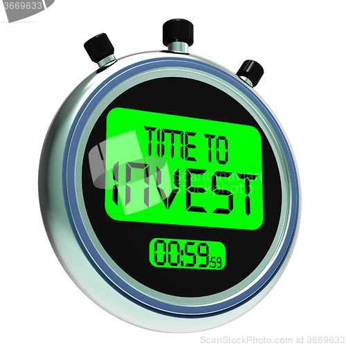 Image of Time To Invest Message Showing Growing Wealth And Savings