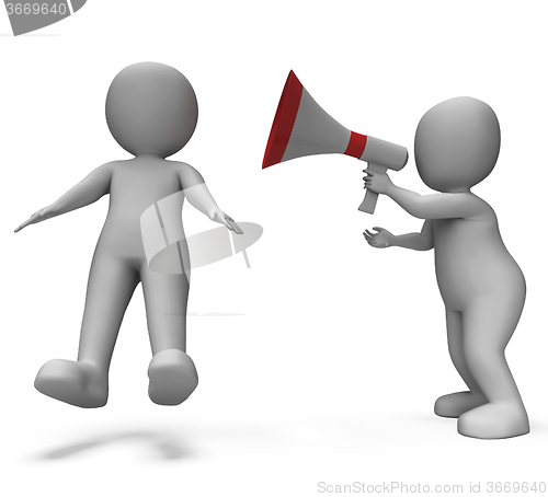 Image of Megaphone Stunned Surprise Shows Startled Or Shocked Character