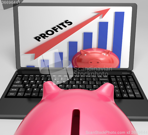 Image of Profits Increasing Graph Shows Growth And Earnings