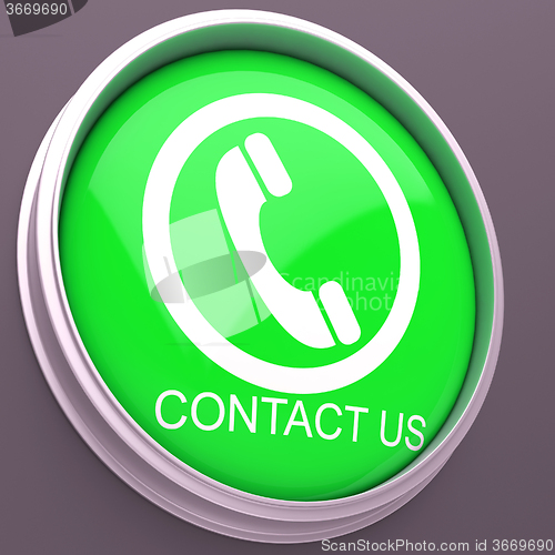 Image of Contact Us Button Showing Customer Help