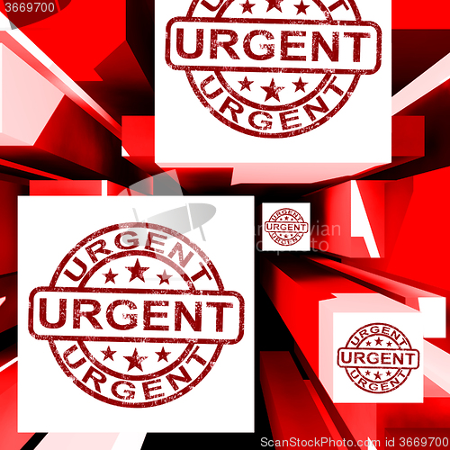 Image of Urgent On Cubes Shows Urgent Priority