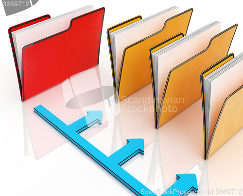 Image of Folders Or Files Shows Correspondence And Organized