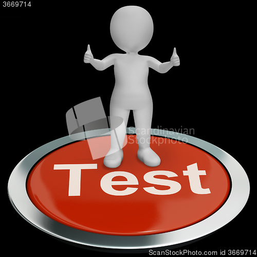 Image of Test Button Showing Quiz And Online Questionnaires