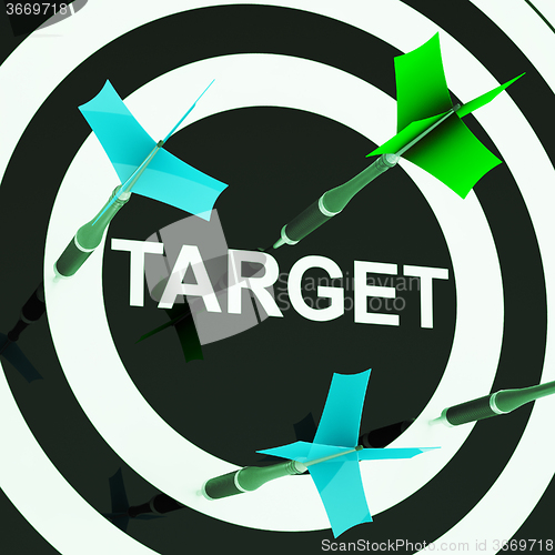 Image of Target On Dartboard Shows Efficient Shooting