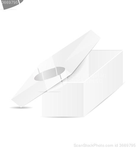 Image of open white blank box