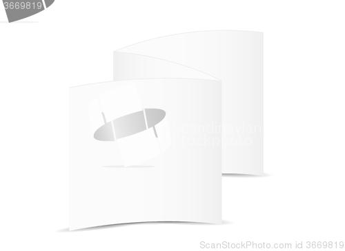 Image of white blank folded paper