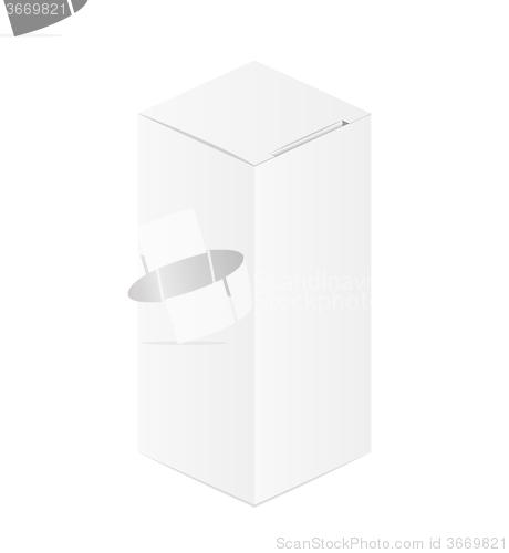 Image of closed white blank box