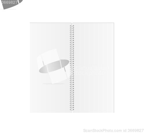 Image of white blank spiral paper book