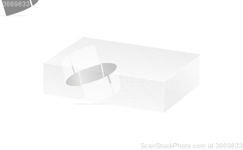 Image of closed white blank box