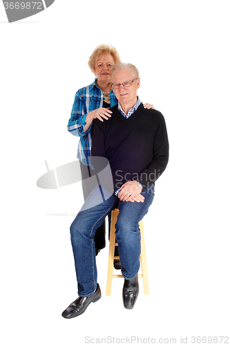 Image of Middle age couple in portrait image.