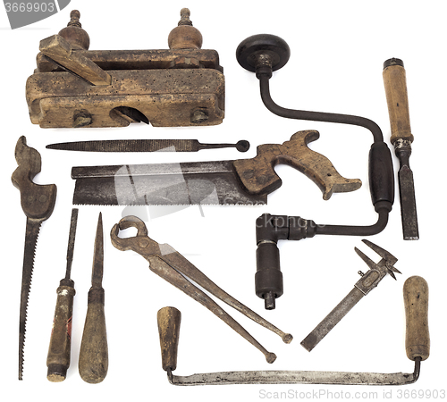 Image of Old Wooden Tools