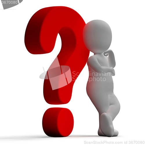 Image of Question Marks And Man Showing Confusion Or Unsure