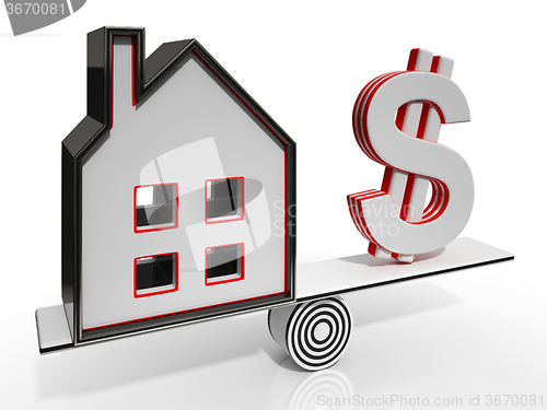 Image of House And Dollar Balancing Showing Investment
