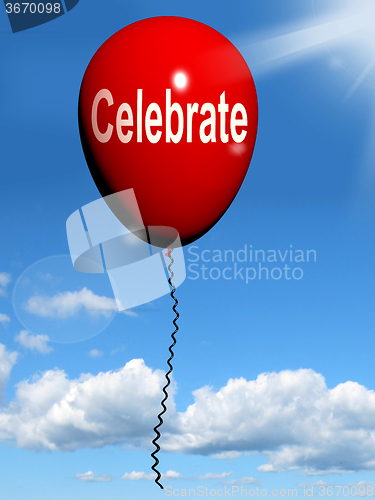 Image of Celebrate Balloon Means Events Parties and Celebrations