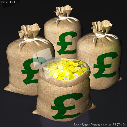 Image of Bag Of Coins Shows British Savings