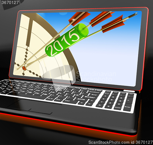 Image of 2015 Arrows On Laptop Showing Future Target Plans