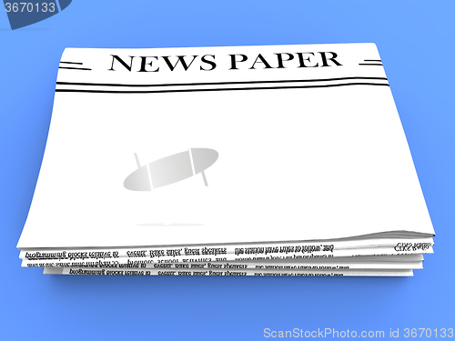 Image of Blank Newspaper With Copy Space Shows News Media Headline