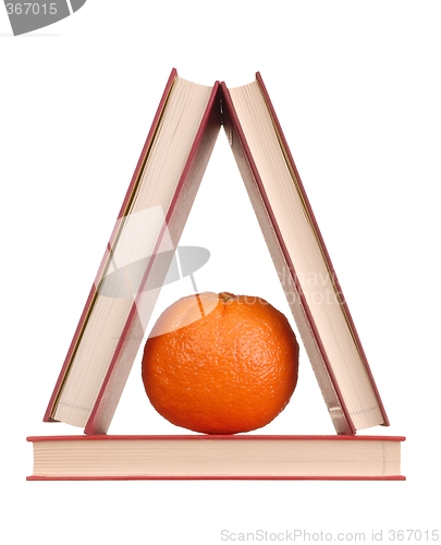 Image of Books and Orange