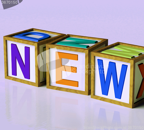 Image of New Blocks Show Latest Contemporary Or Newly Added