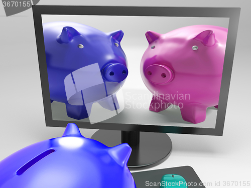 Image of Piggy Duo Shows Family Investing For Security