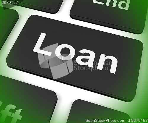 Image of Loan Key Means Lending Or Providing Advance