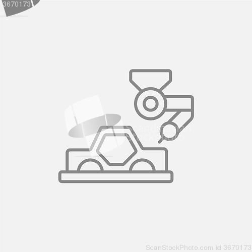 Image of Car production line icon.