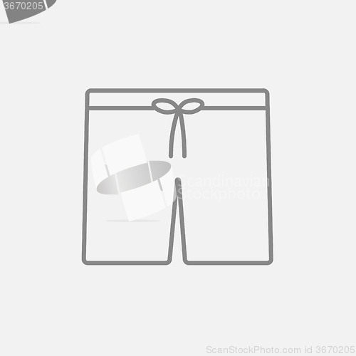Image of Swimming trunks line icon.