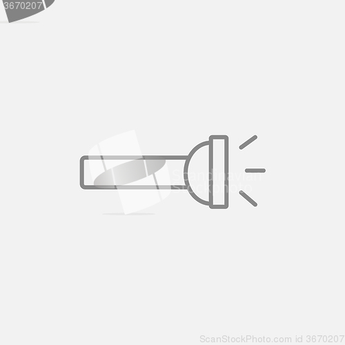 Image of Flashlight line icon.