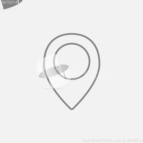 Image of Map pointer line icon.