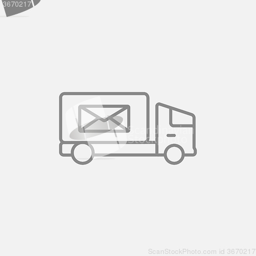 Image of Mail van line icon.