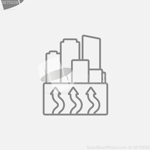 Image of Factory line icon.