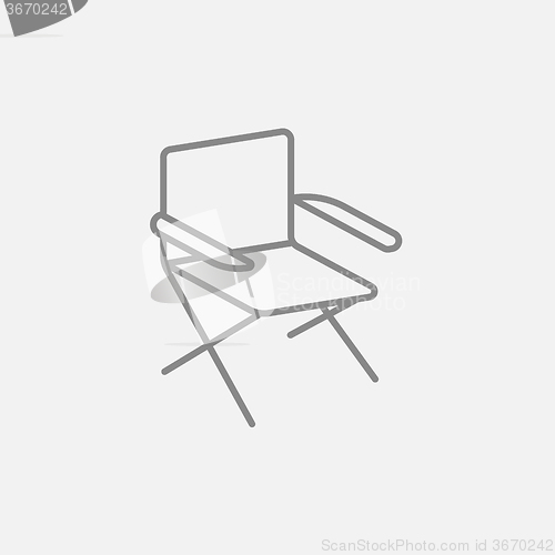 Image of Folding chair line icon.