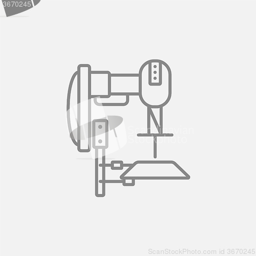 Image of Industrial automated robot line icon.