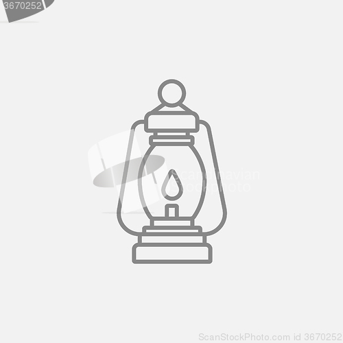 Image of Camping lantern line icon.