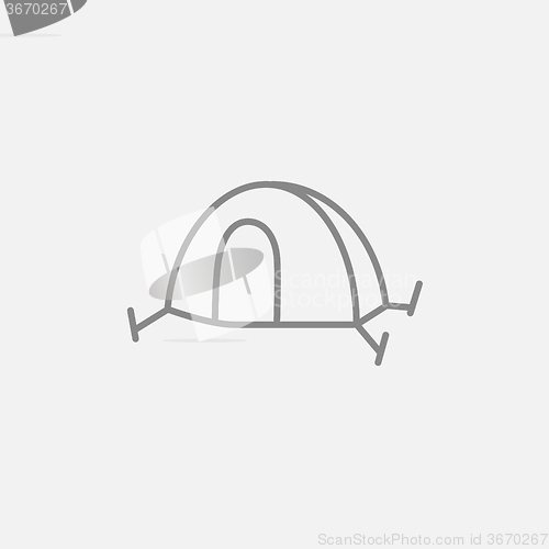 Image of Tent line icon.