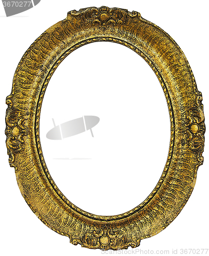 Image of Oval  wooden gilded Frame