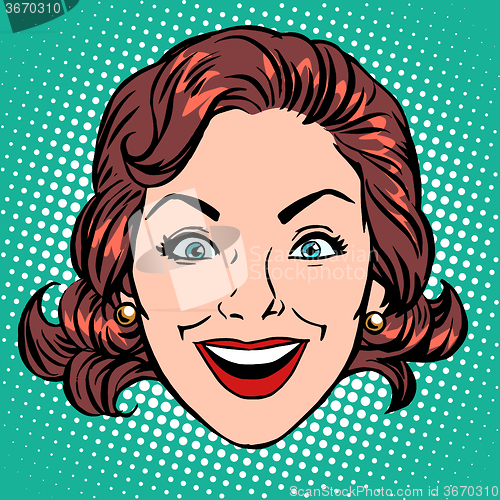 Image of Retro Emoji smile joy woman face