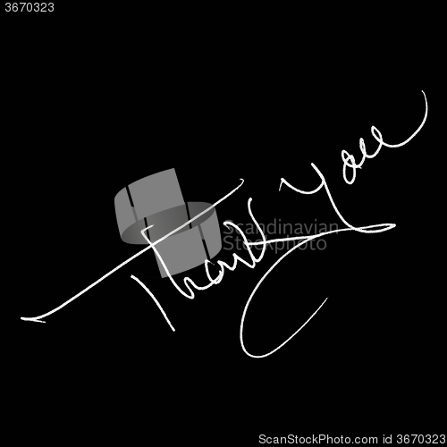 Image of Thank you message isolated