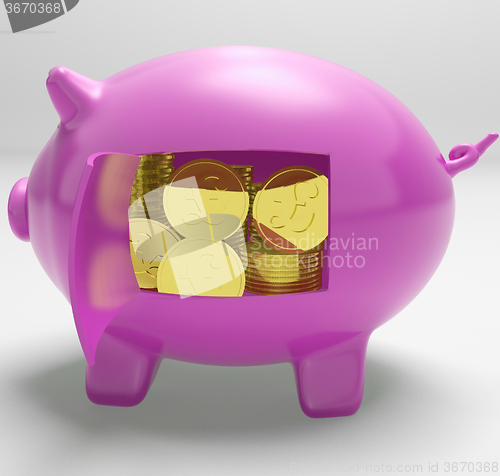 Image of Pounds In Piggy Shows UK Profit And Prosperity