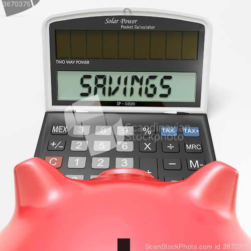 Image of Savings Calculator Shows Wealth, Investment In Capital