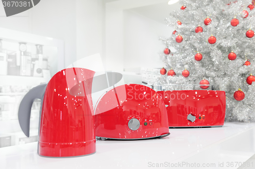 Image of Home appliances store at Christmas