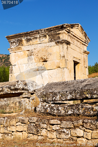 Image of and the  pamukkale     asia turkey  column  