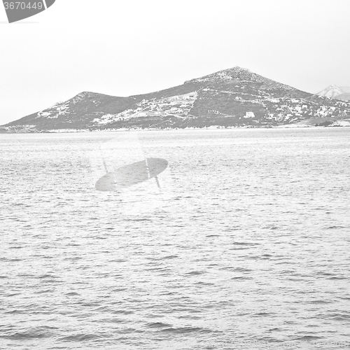 Image of from the boat greece islands in mediterranean sea and sky