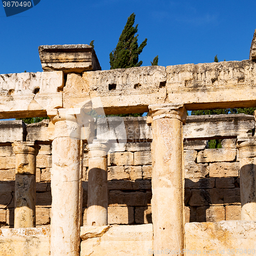 Image of and the roman temple history pamukkale    old construction in as