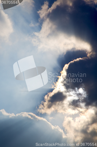 Image of milan in  lombardy italy    sky and sun  