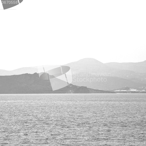 Image of from the boat greece islands in mediterranean sea and sky