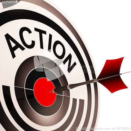 Image of Action Means Acting Or Proactive