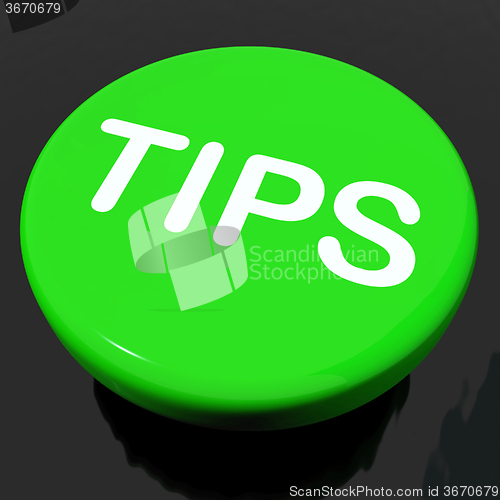 Image of Tips Button Shows Help Suggestions Or Instructions