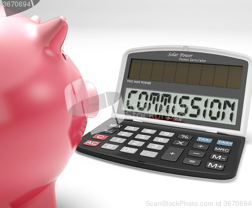 Image of Commission Calculator Shows Bonus, Benefit Or Award